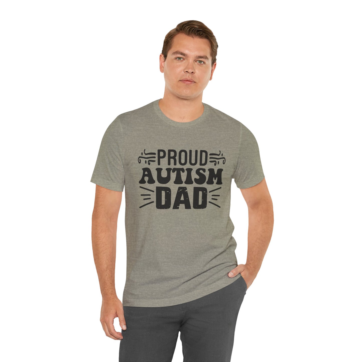 Proud Autism Dad Autism Advocate Short Sleeve Tee