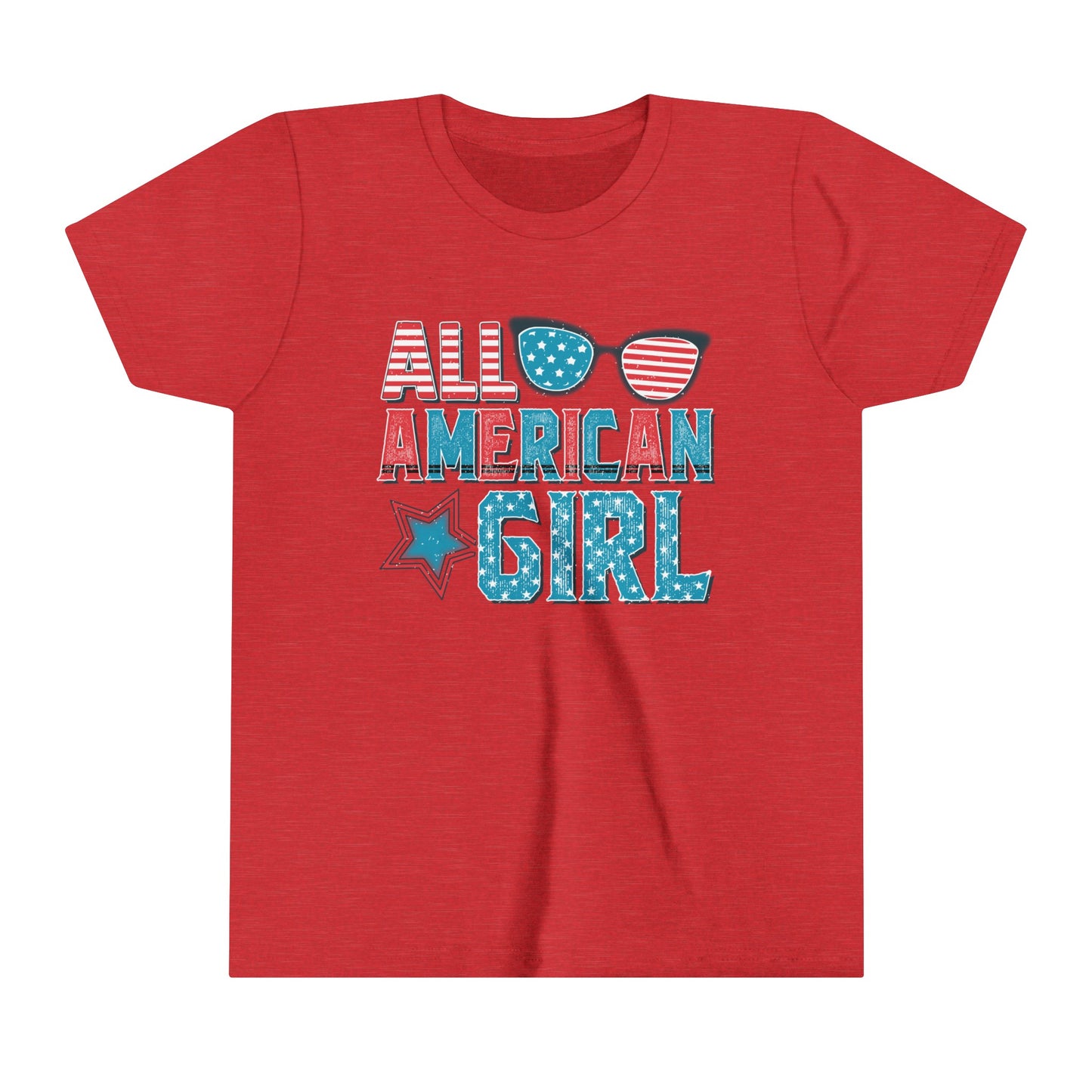 All American Girl 4th of July USA Youth Shirt