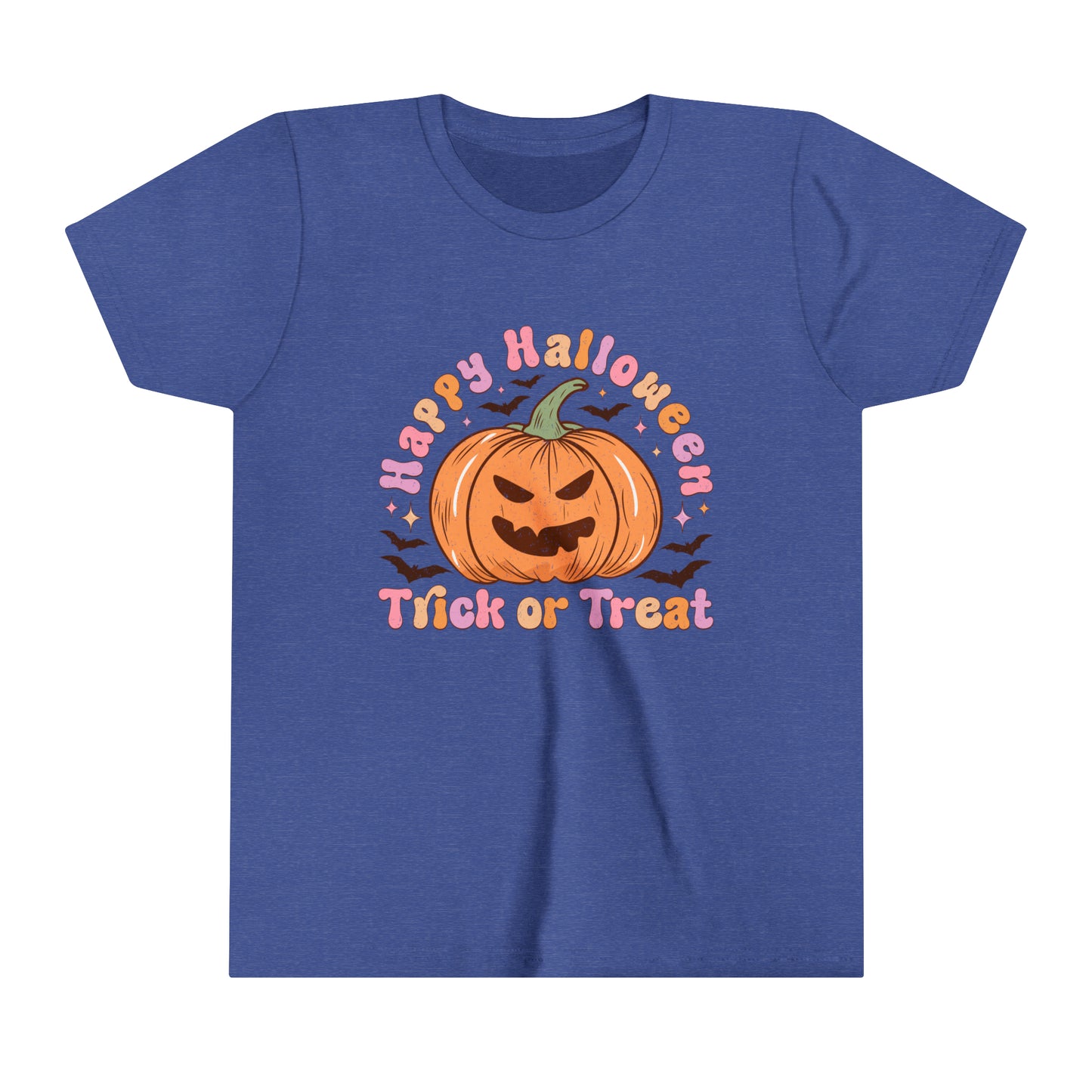 Happy Halloween Trick or Treat Girl's Youth Short Sleeve Tee