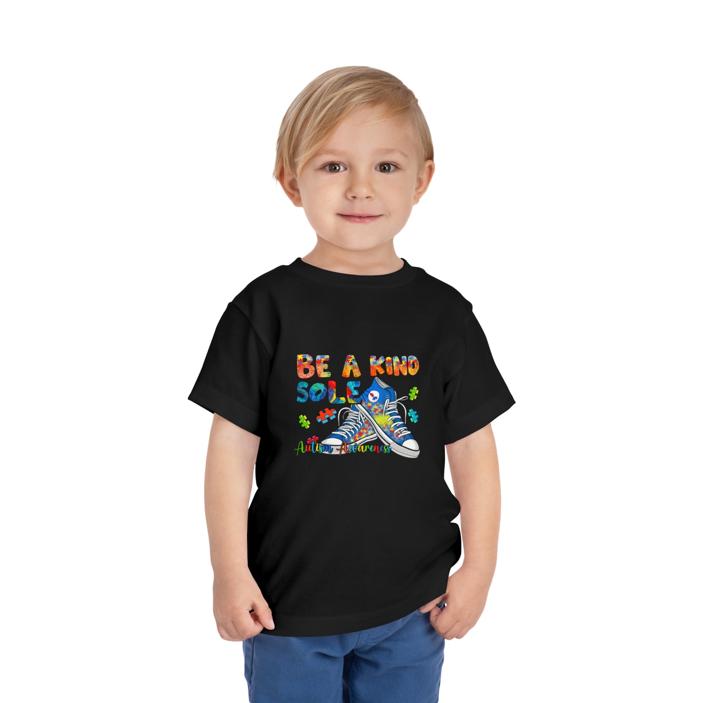 Be Kind Autism Awareness Advocate Toddler Short Sleeve Tee