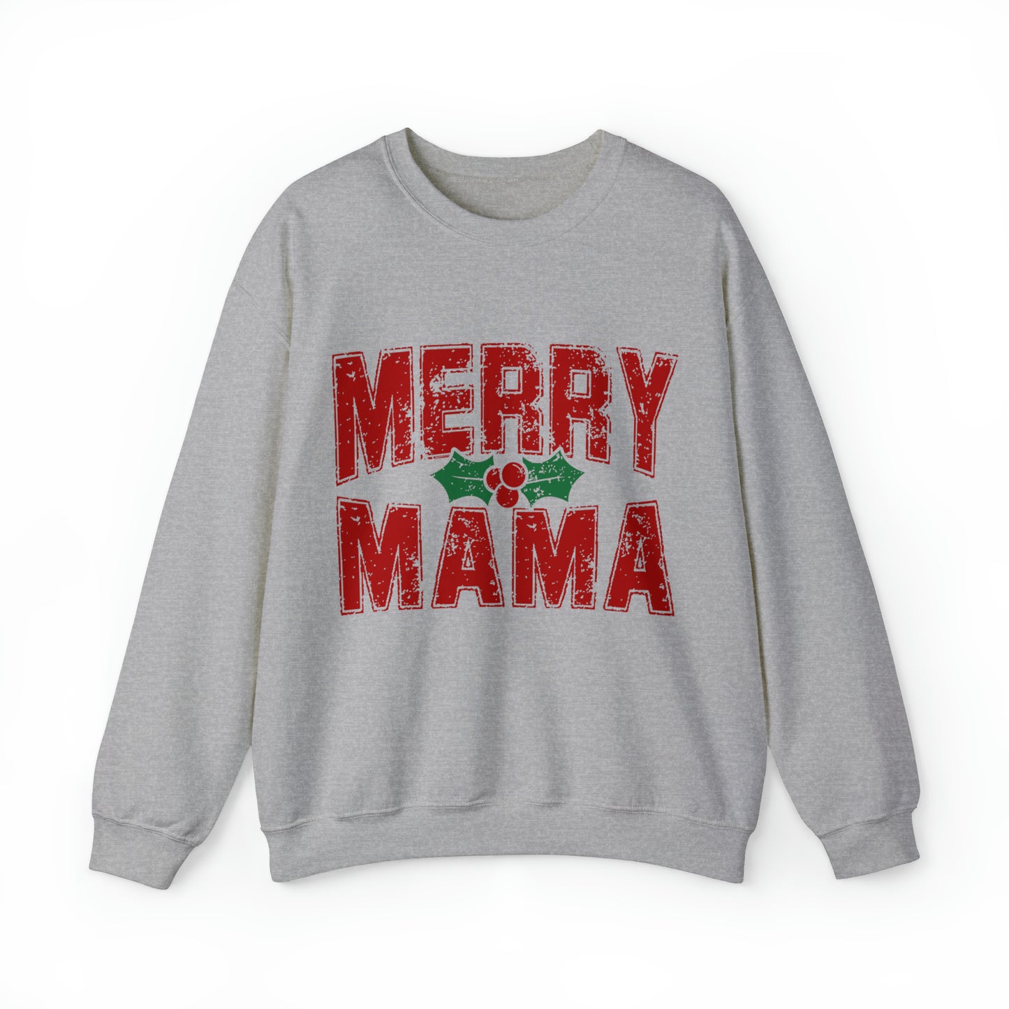 Merry Mama Women's Christmas Crewneck Sweatshirt