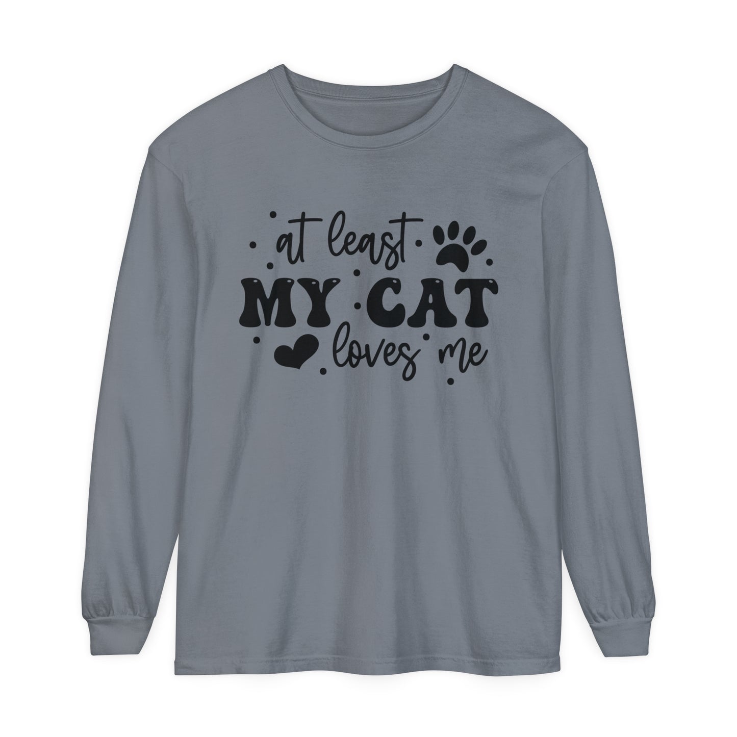 At Least My Cat Loves Me Women's Loose Long Sleeve T-Shirt