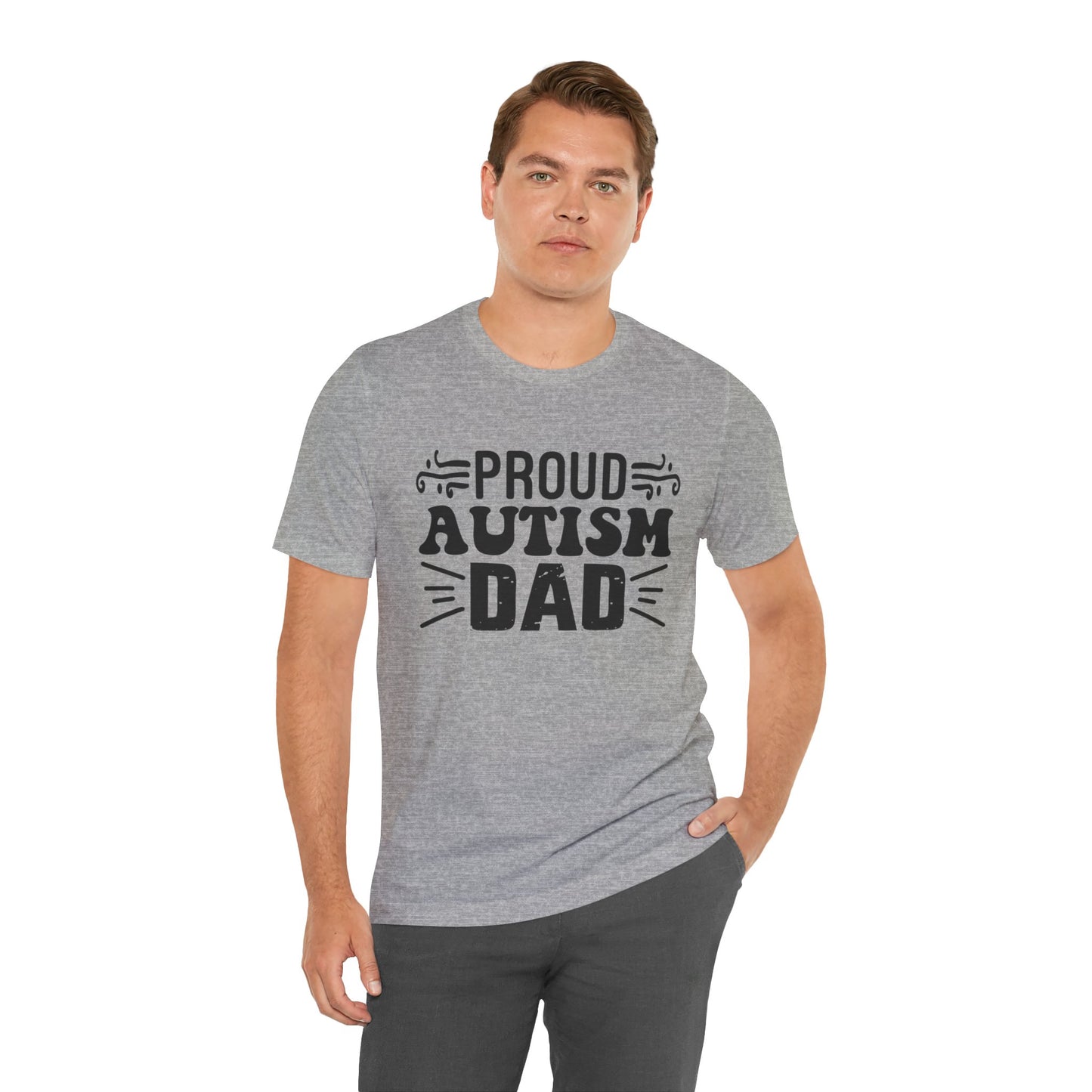 Proud Autism Dad Autism Advocate Short Sleeve Tee