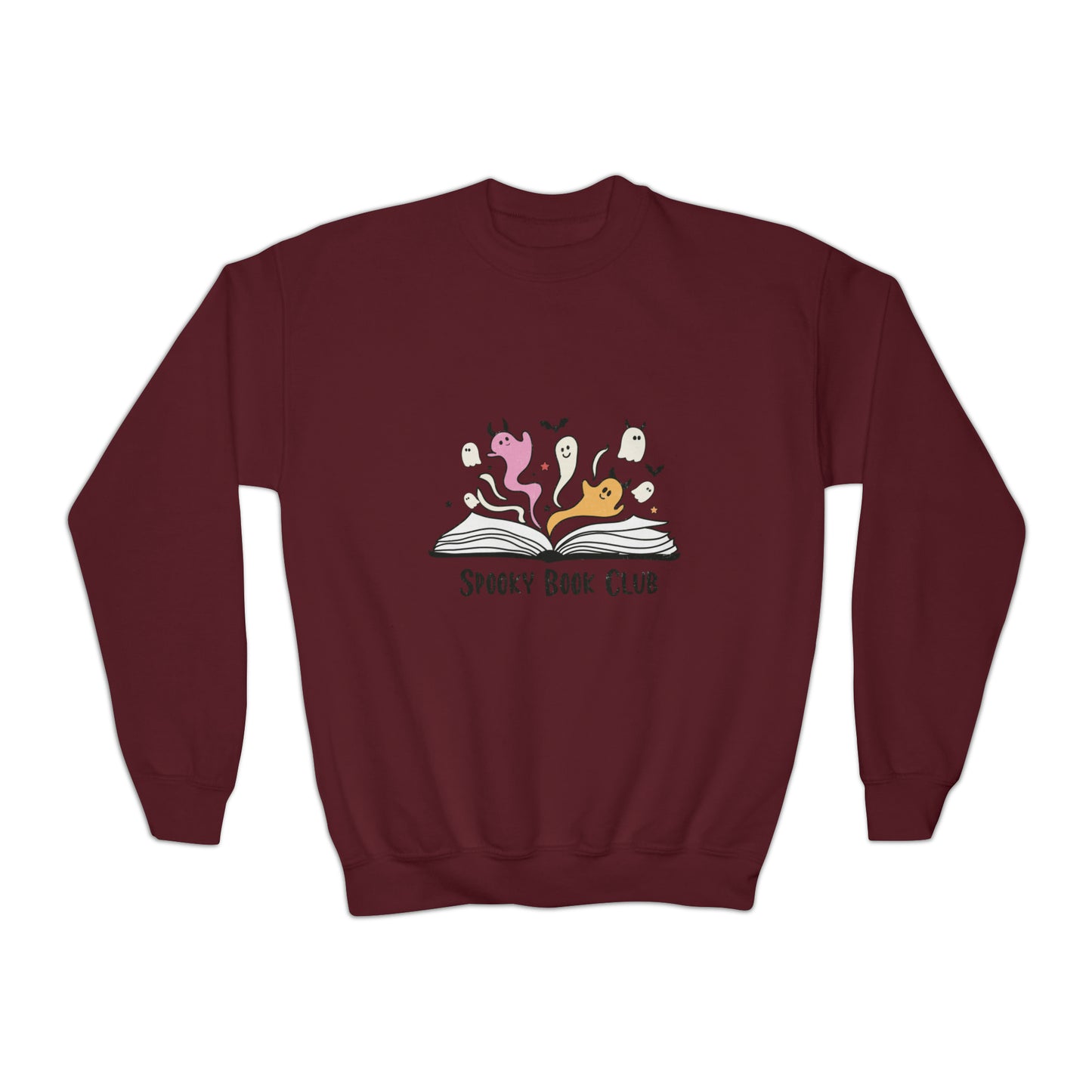 Spooky Book Club Halloween Youth Crewneck Sweatshirt