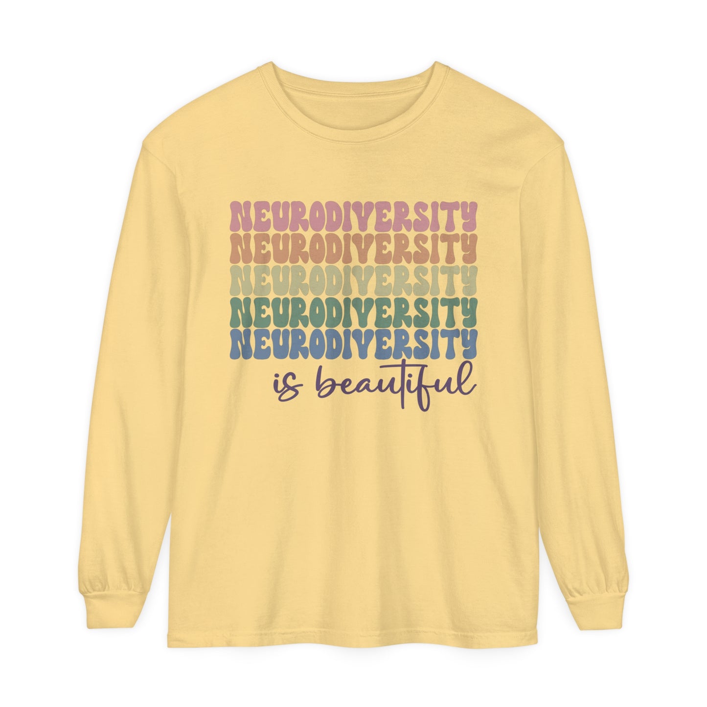 Neurodiversity is beautiful stacked Women's Long Sleeve T-Shirt