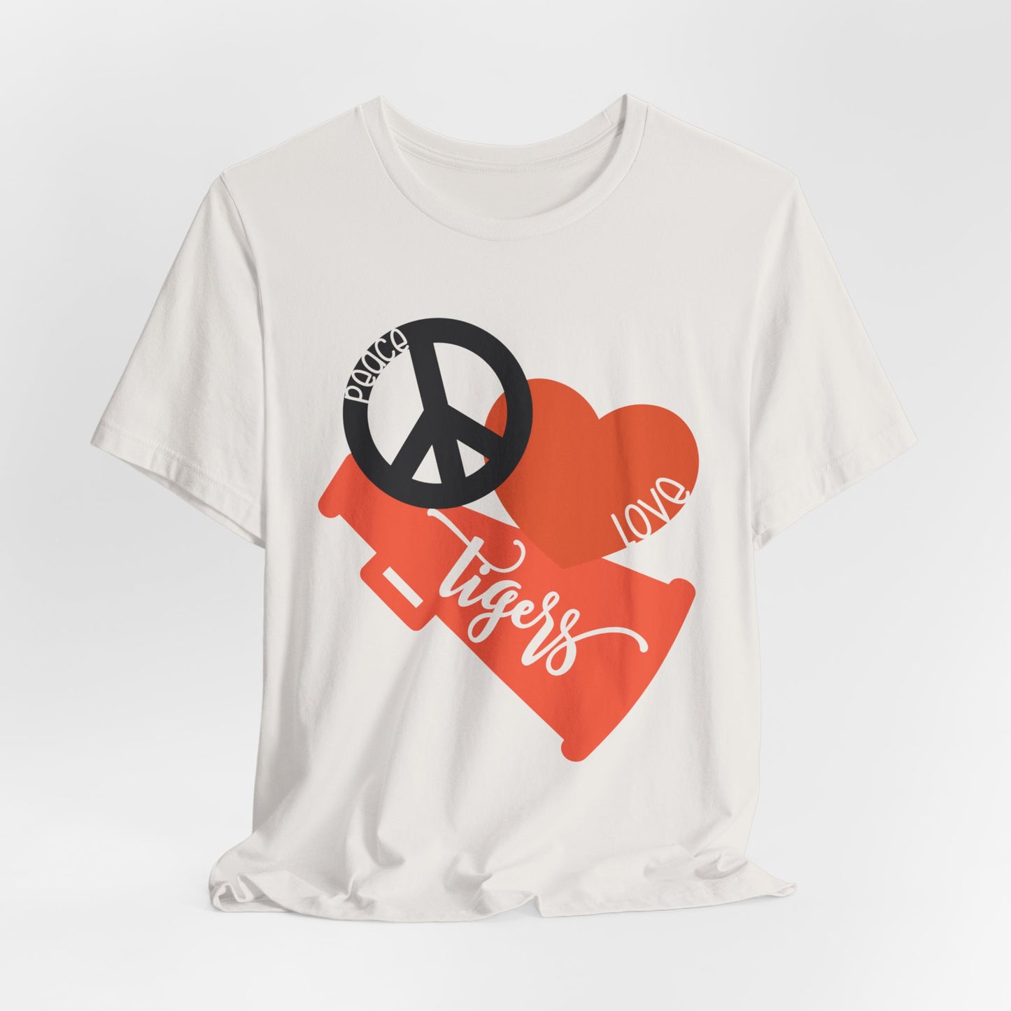 Peace Love Tigers Cheer Women's Short Sleeve Tee