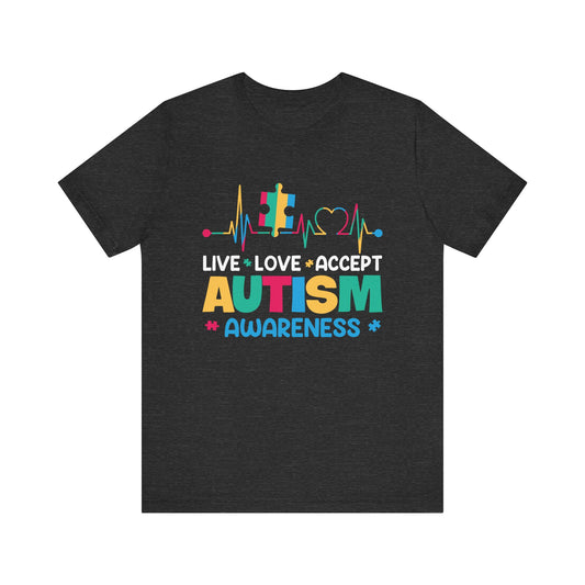 Autism Live Love Accept Awareness Women's Short Sleeve Tee