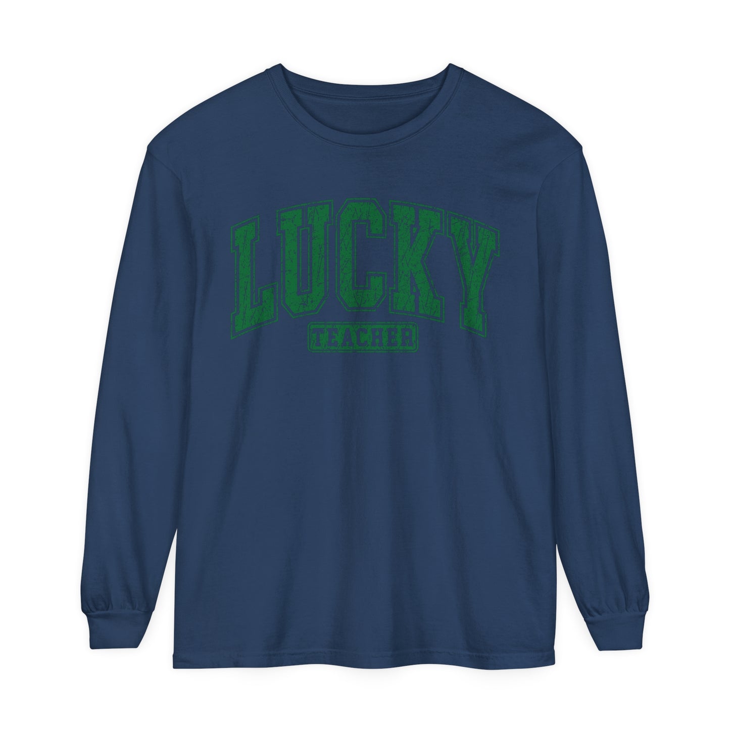 Lucky Teacher St. Patrick's Day Women's Loose Long Sleeve T-Shirt