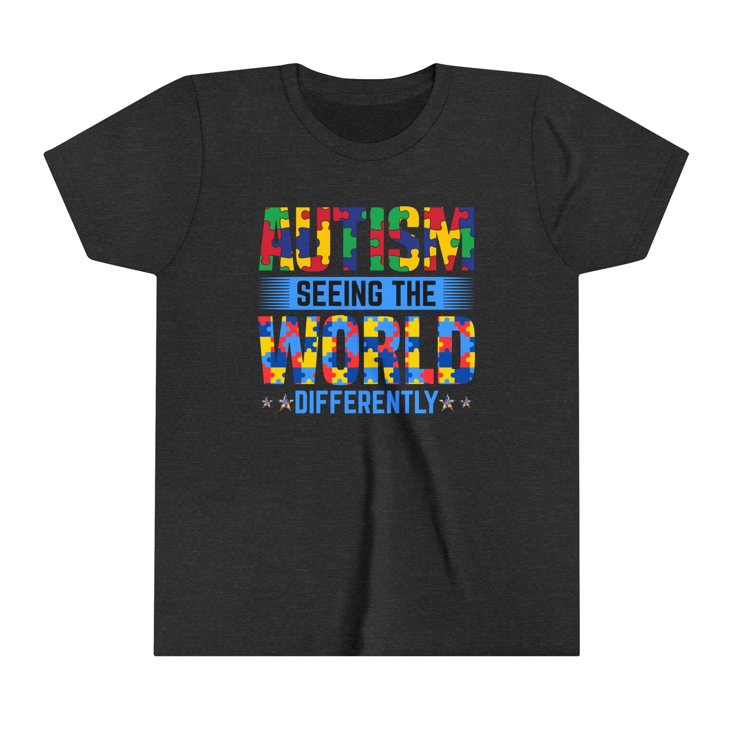Autism Seeing the World Differently Autism Awareness Advocate Youth Shirt