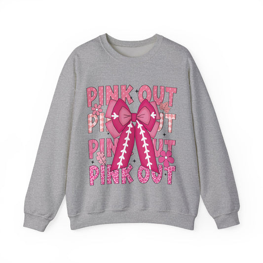 Pink Out Breast Cancer Awareness Women's Unisex Crewneck Sweatshirt