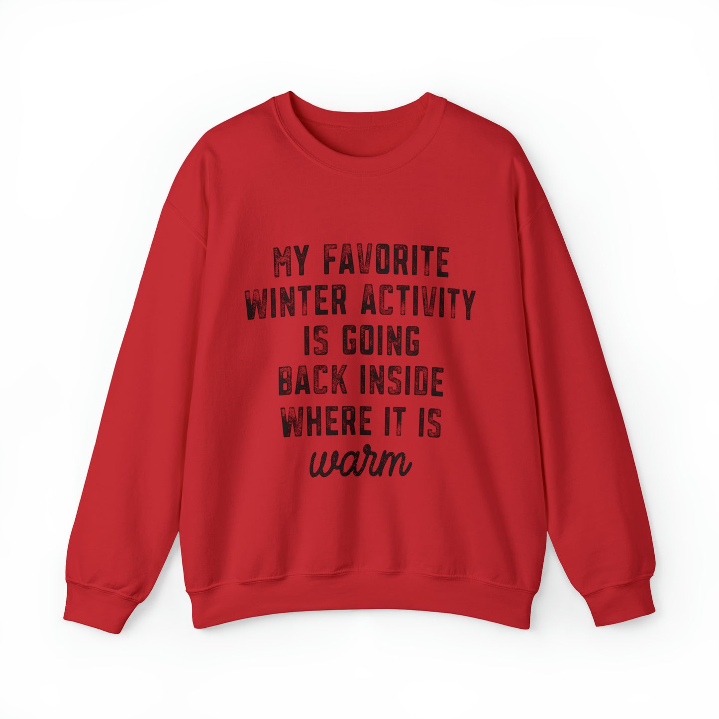 Favorite Winter Activity Women's Christmas Crewneck Sweatshirt