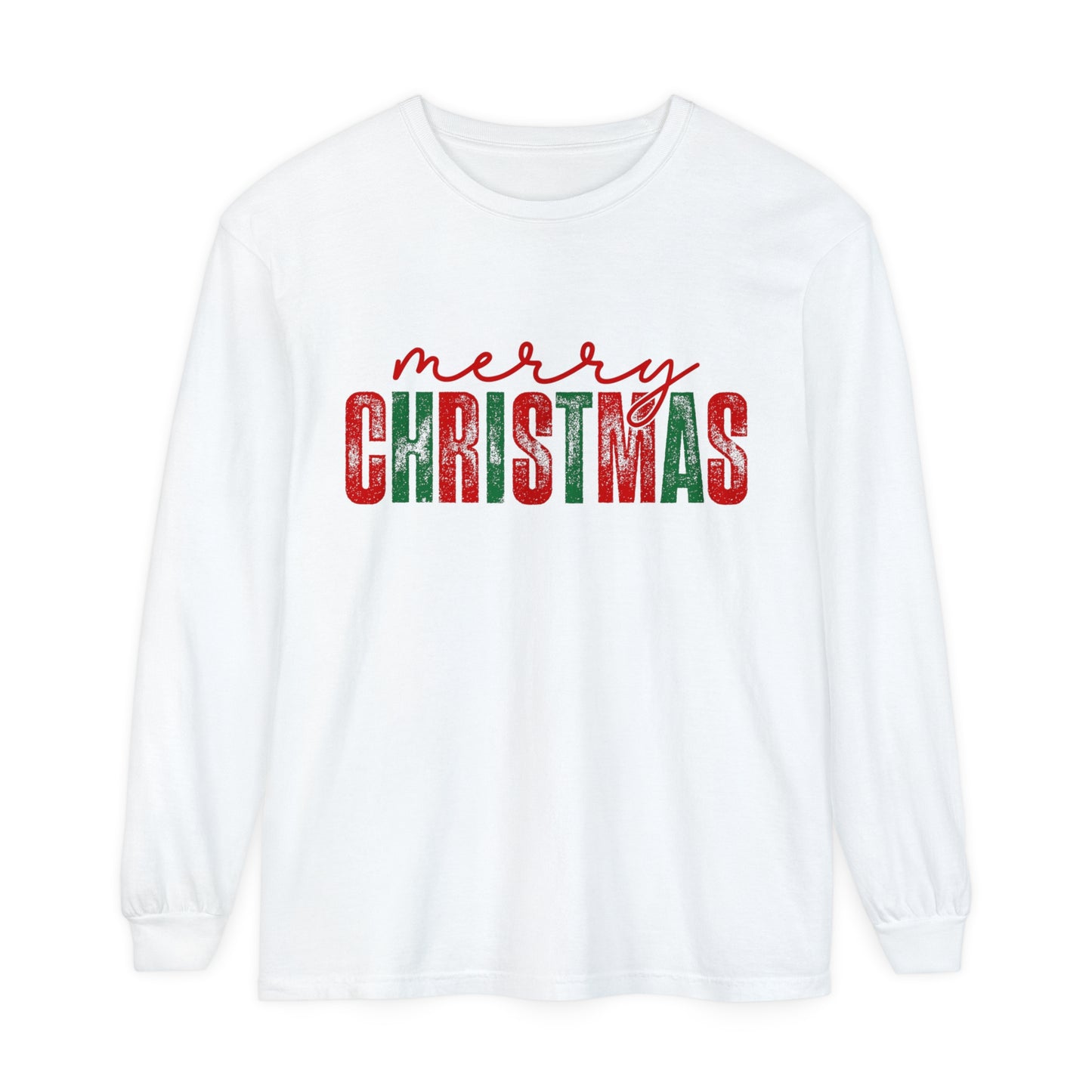 Merry Christmas Women's Adult Loose Long Sleeve T-Shirt