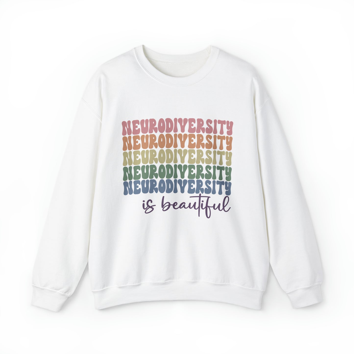 Neurodiversity is beautiful stacked Women's Crewneck Sweatshirt