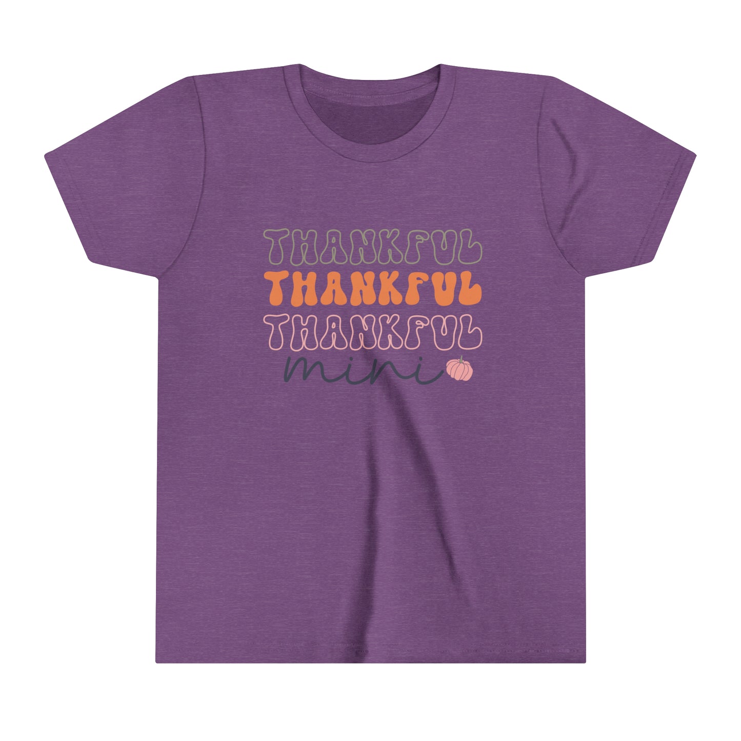 Style 1 Thankful Mini Girl's Youth Short Sleeve Tee