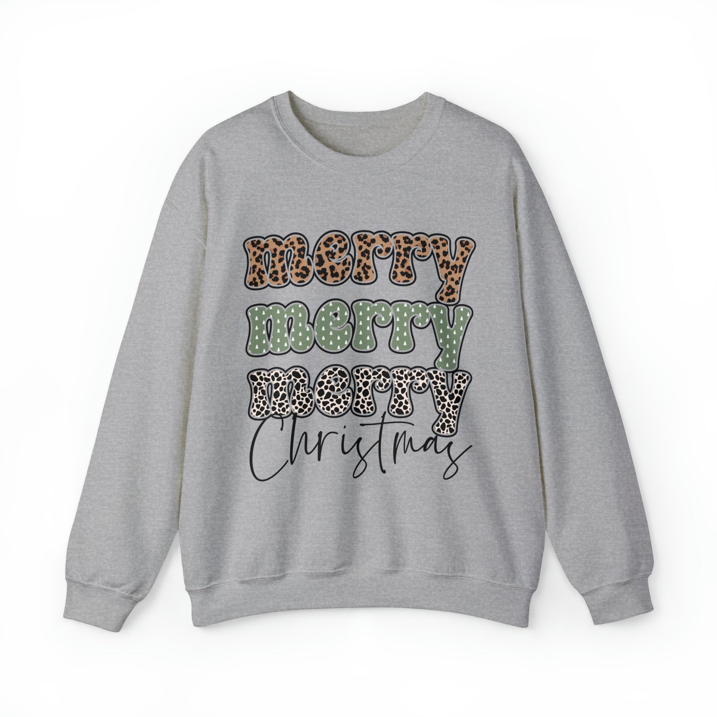 Merry Merry Merry Christmas Women's Christmas Crewneck Sweatshirt