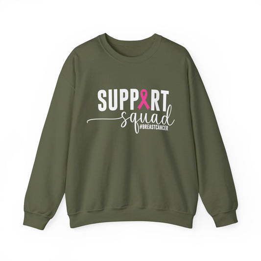 Breast Cancer Support Squad & Awareness Women's Crewneck Sweatshirt