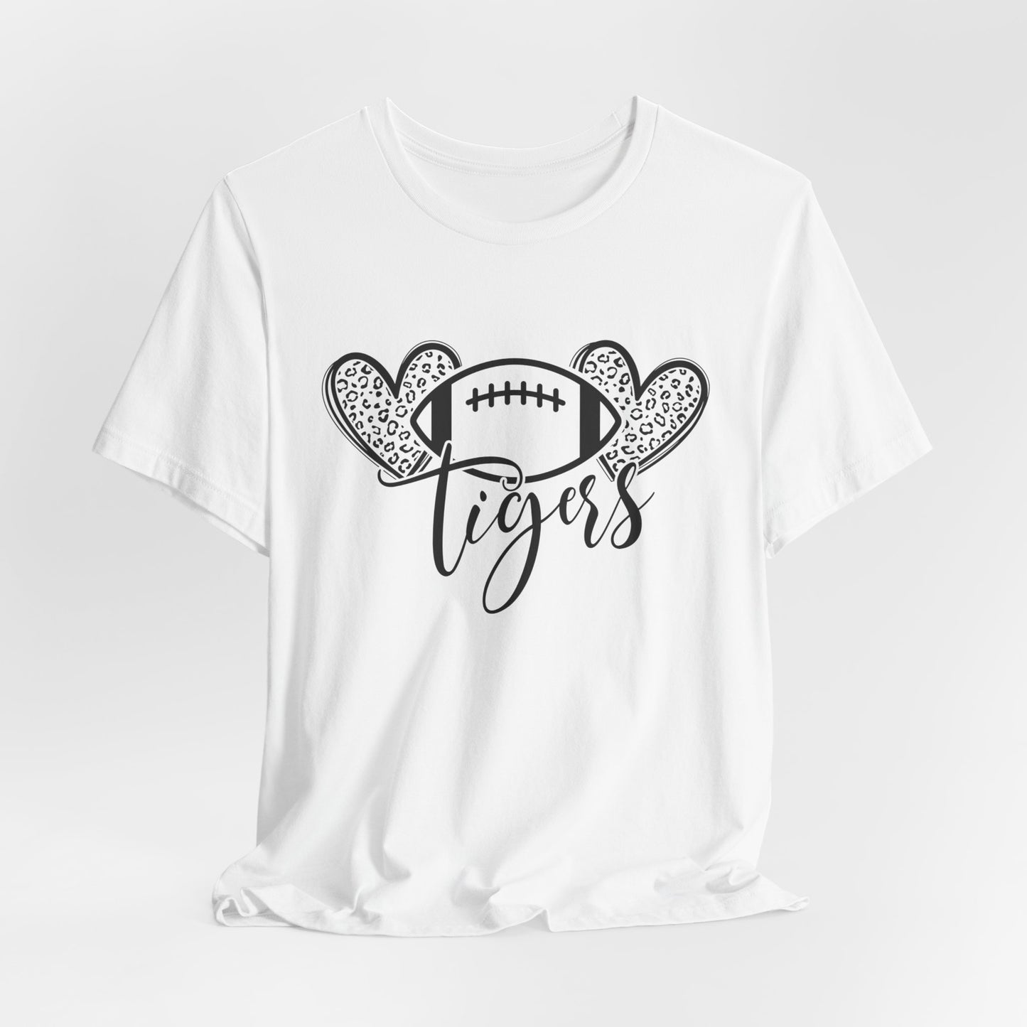 Tigers Football and Hearts Women's Short Sleeve Tee