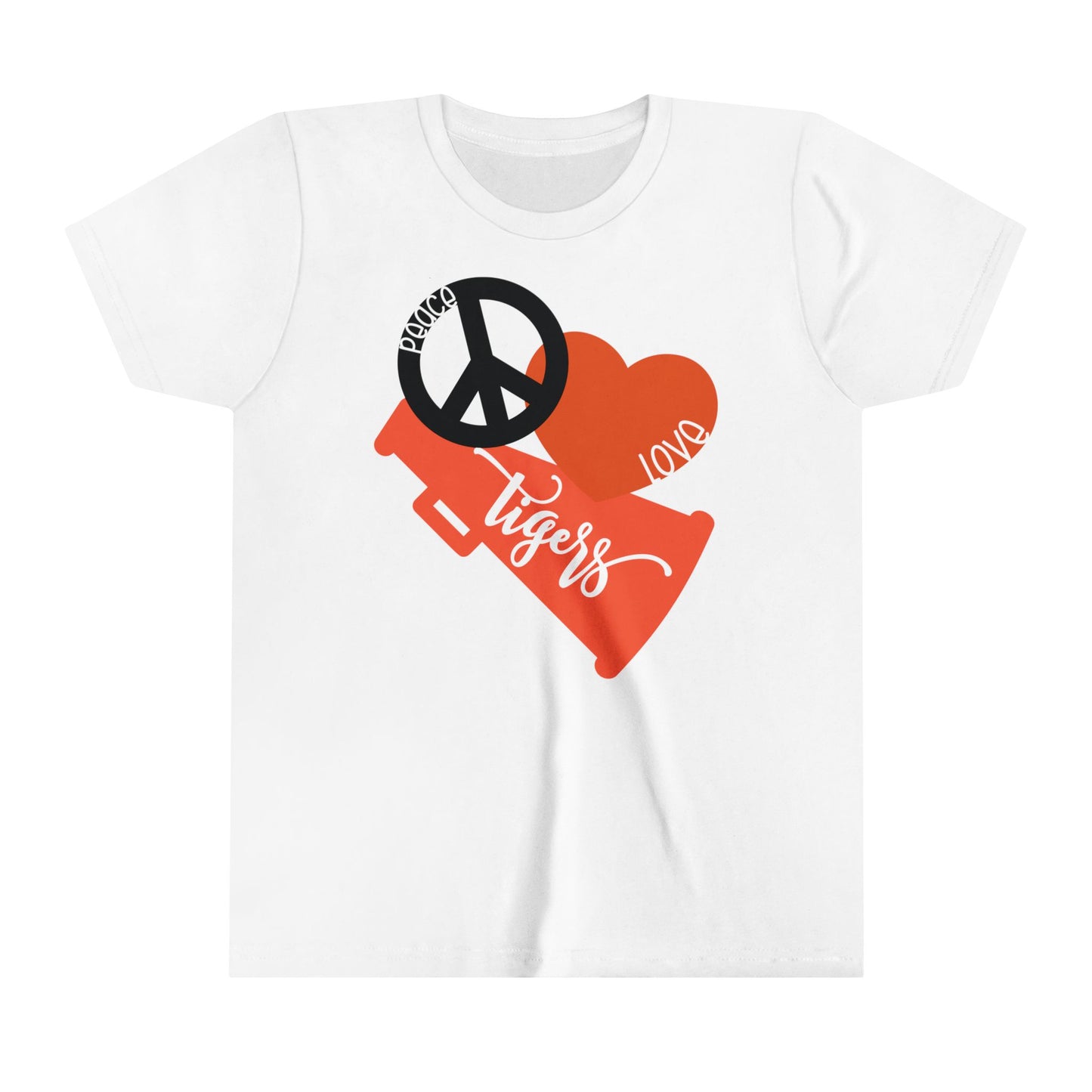 Peace Love Tigers Girl's Youth Shirt