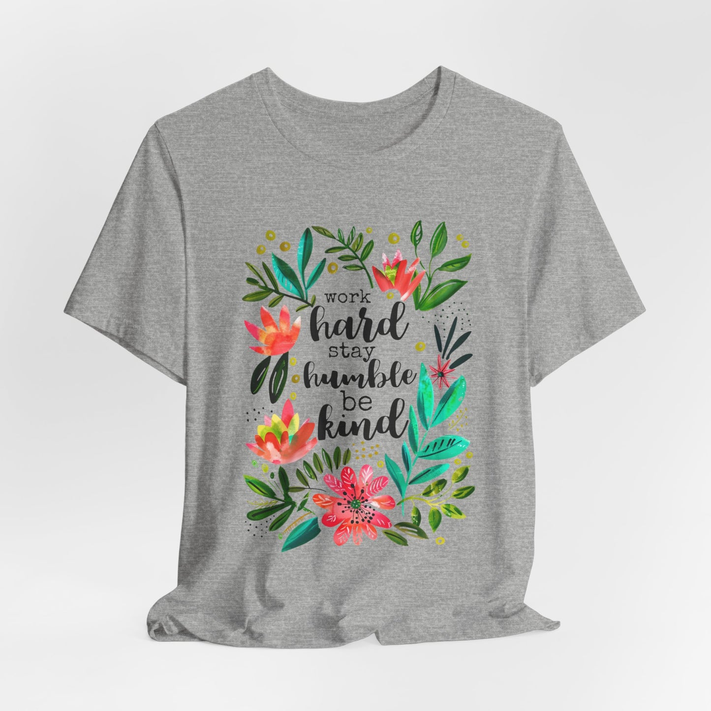 Work Hard, Humble and Kind Women's Inspirational Short Sleeve Tshirt