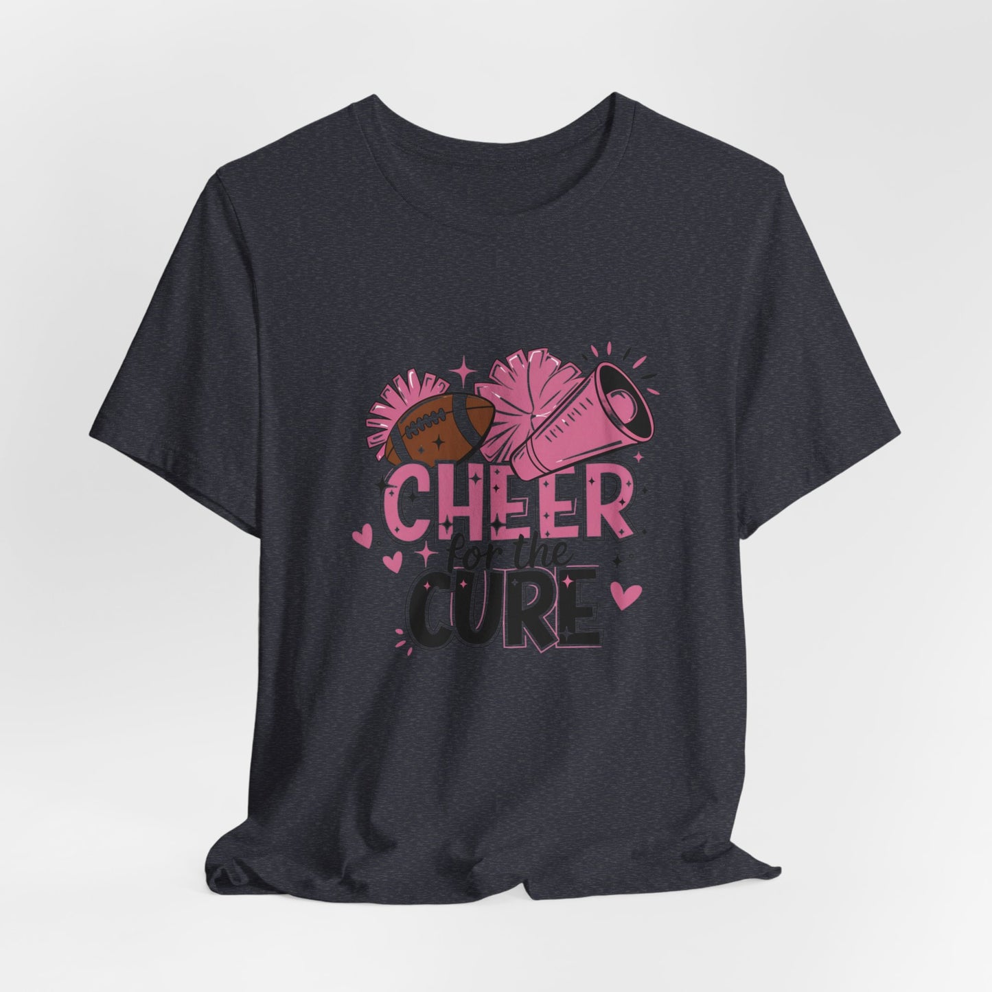 Cheer for the cure Breast Cancer Awareness Short Sleeve Tee