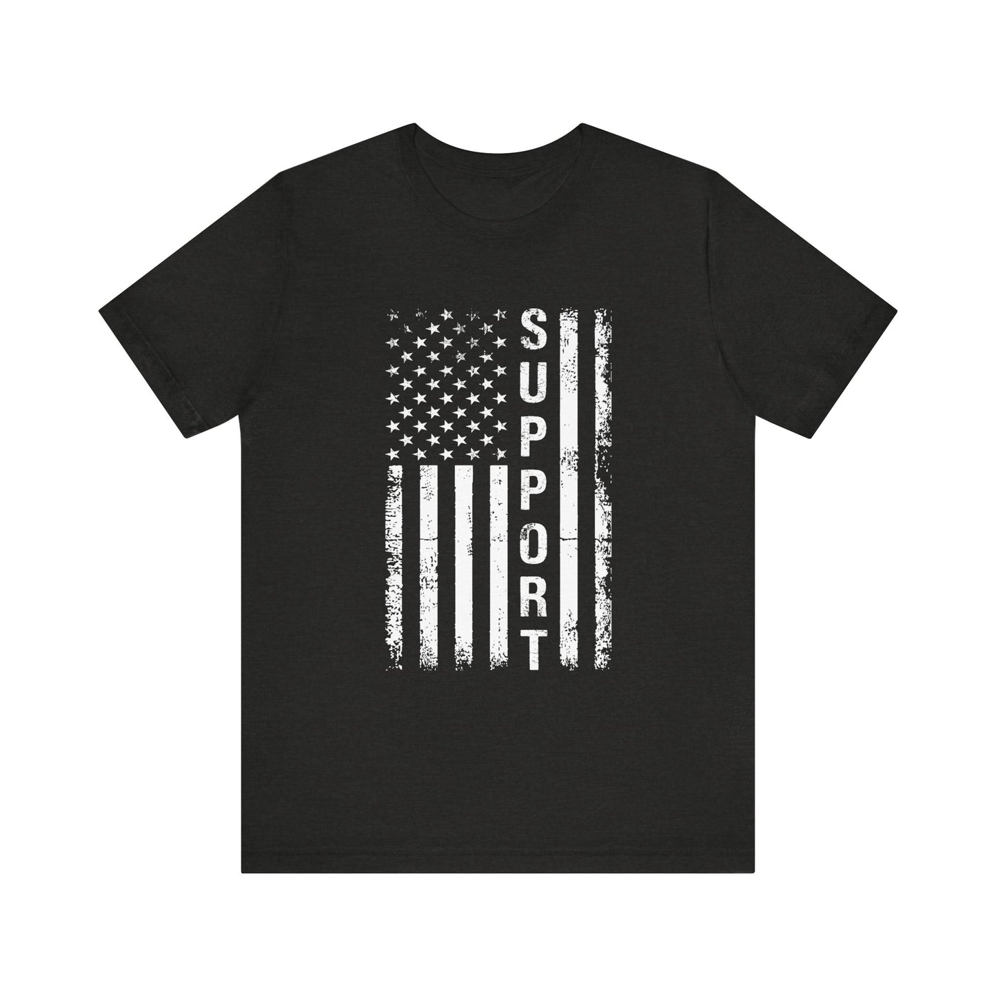 Cancer Advocacy Support American Flag Adult Unisex Tshirt