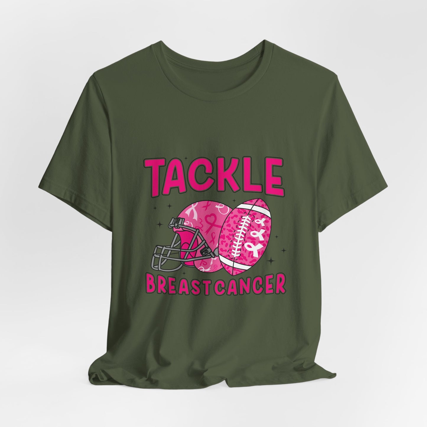 Tackle Breast Cancer Women's Breast Cancer Awareness Short Sleeve Tee