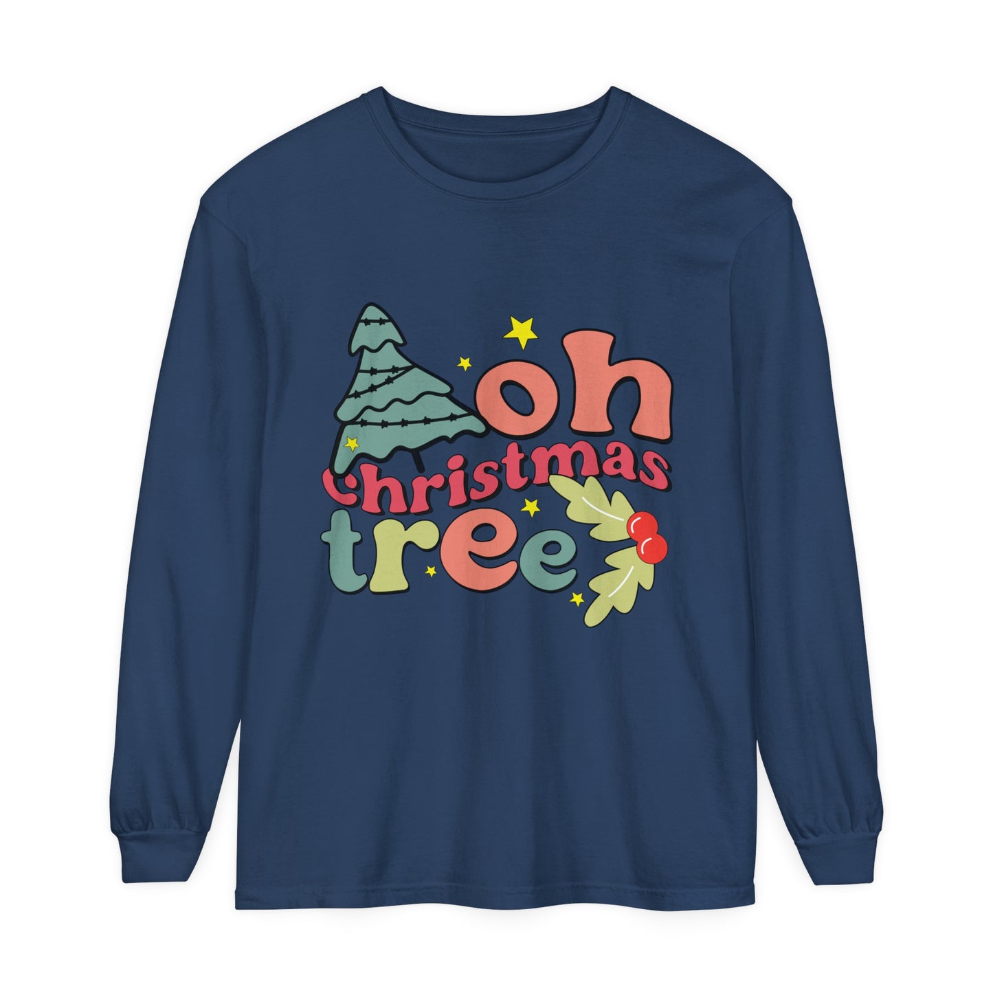 Oh Christmas Tree Women's Christmas Loose Long Sleeve T-Shirt