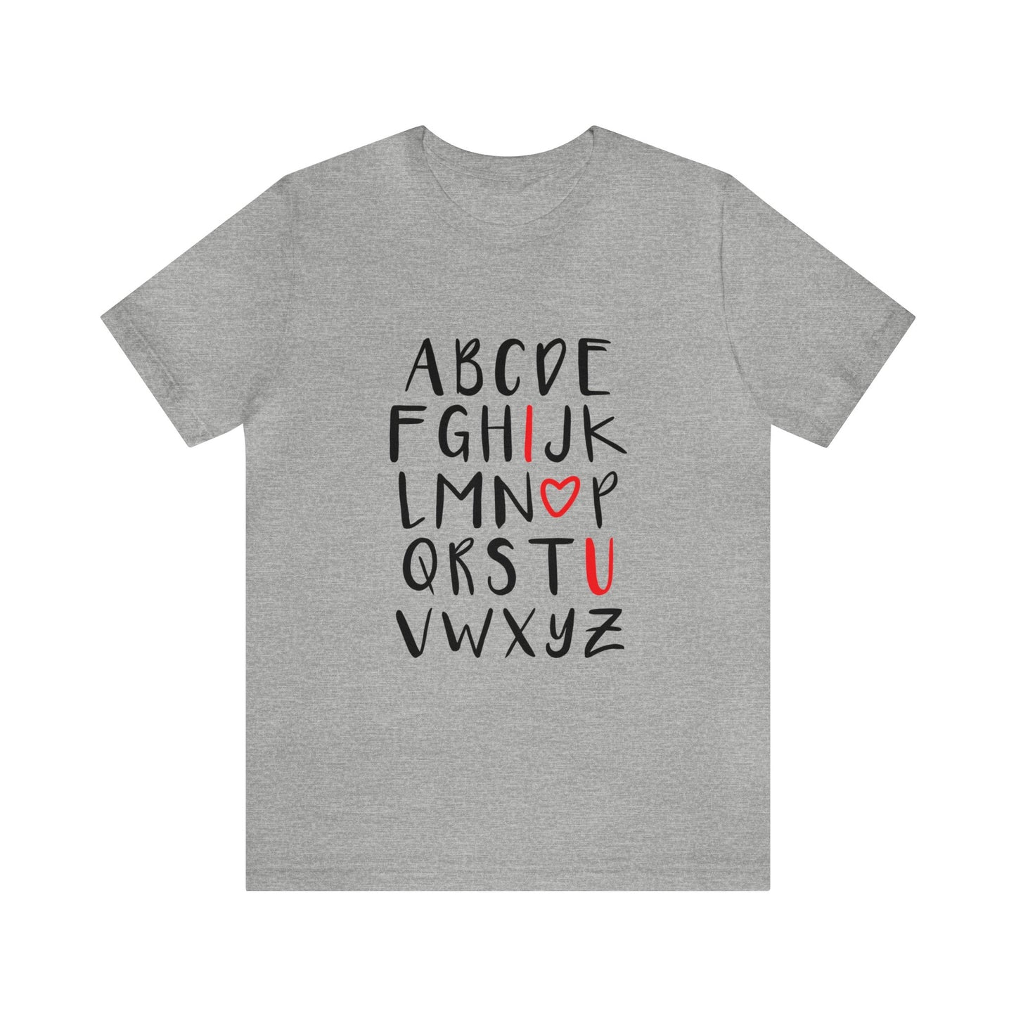 Alphabet I <3 U Women's Tshirt