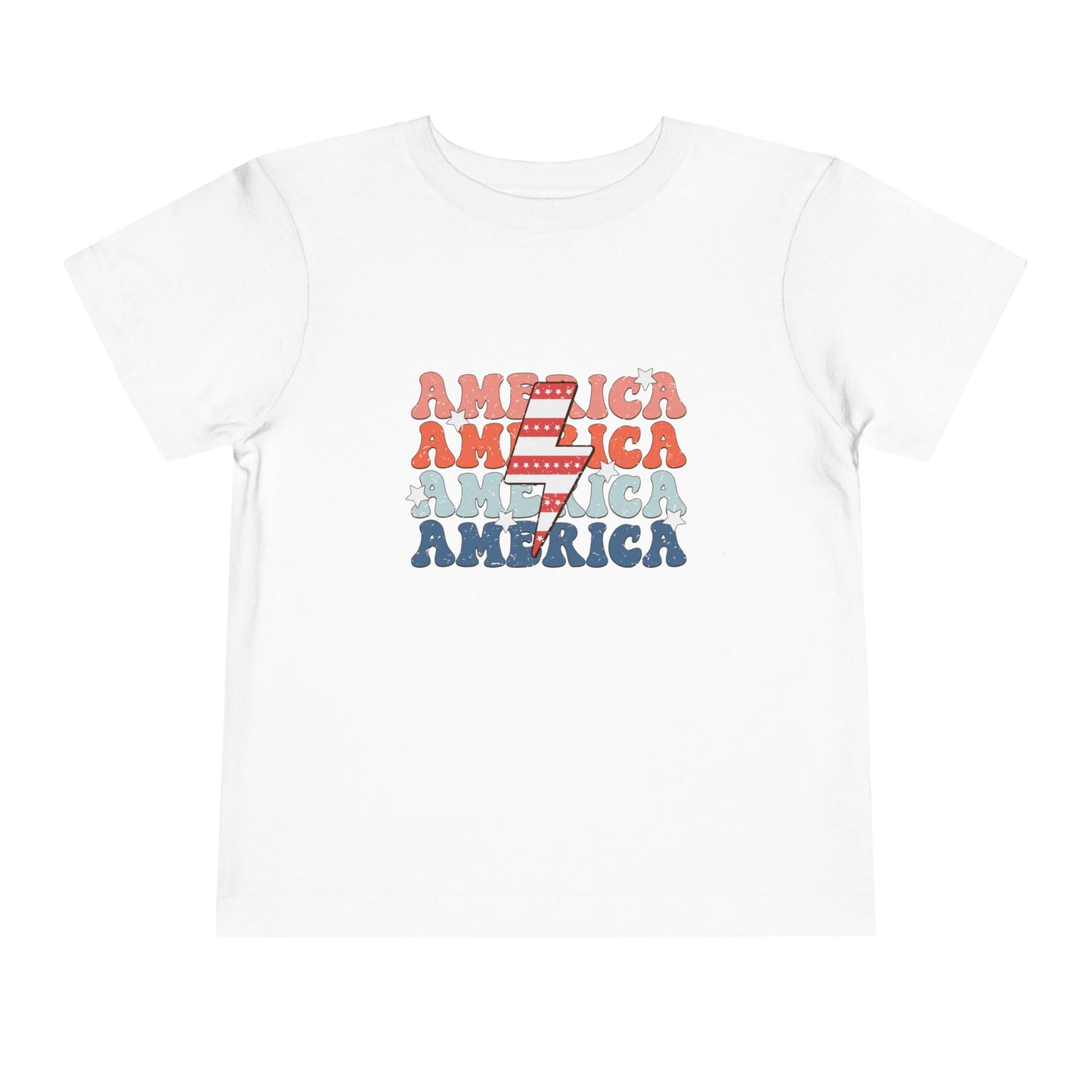 America 4th of July Toddler Short Sleeve Tee