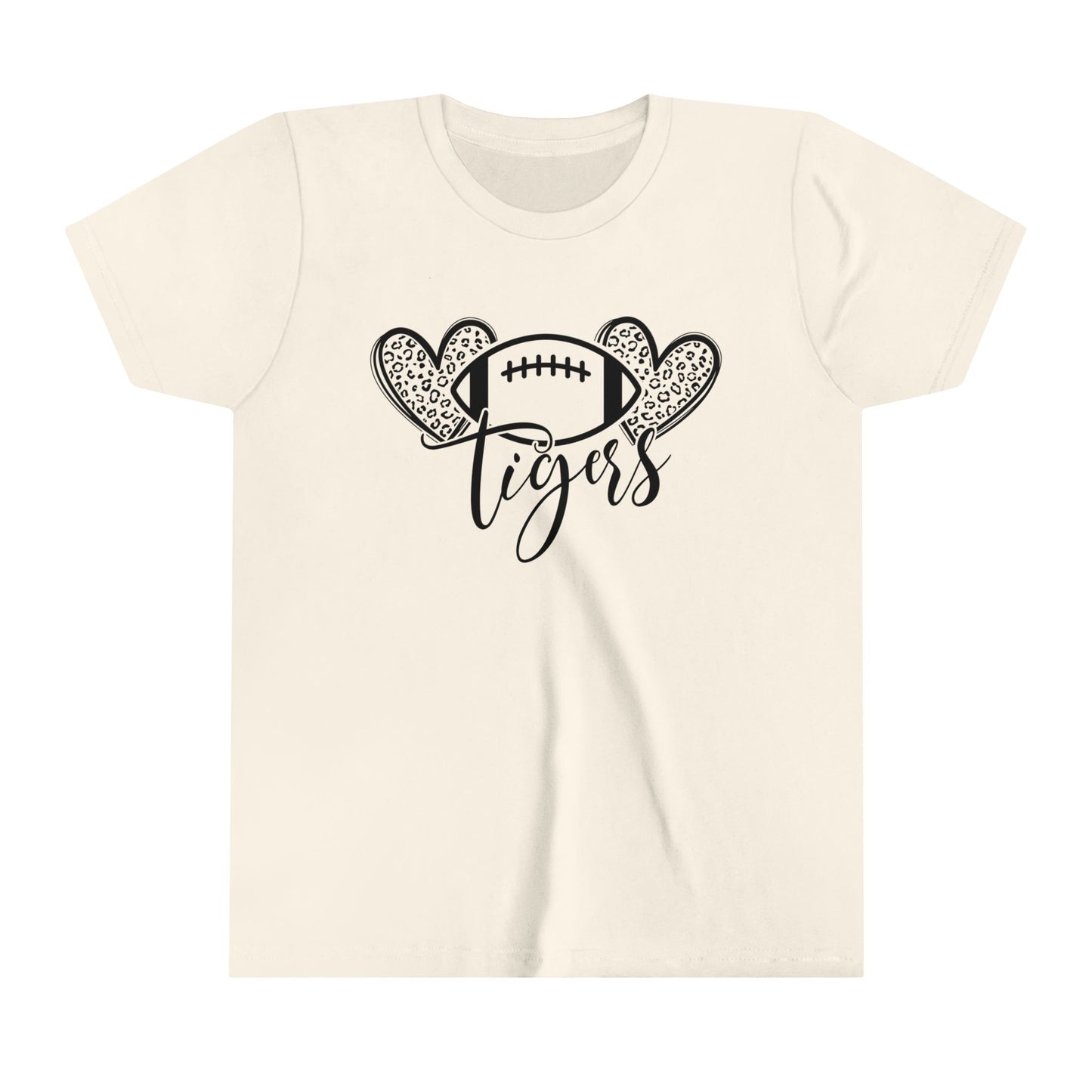 Tigers Football Heart Girl's Youth Shirt