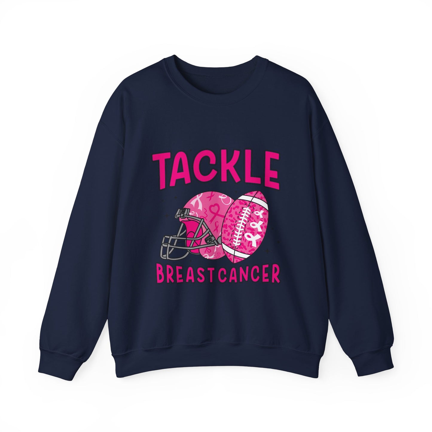 Tackle Breast Cancer Awareness Women's Crewneck Sweatshirt