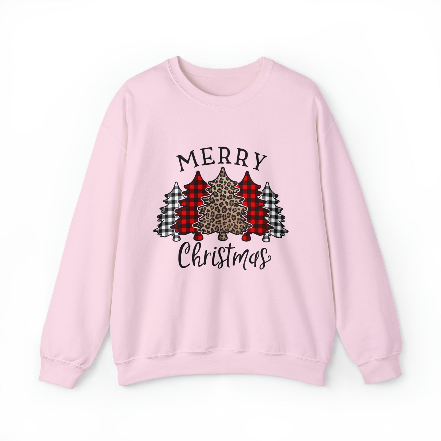 Merry Christmas With Trees Women's Christmas Crewneck Sweatshirt