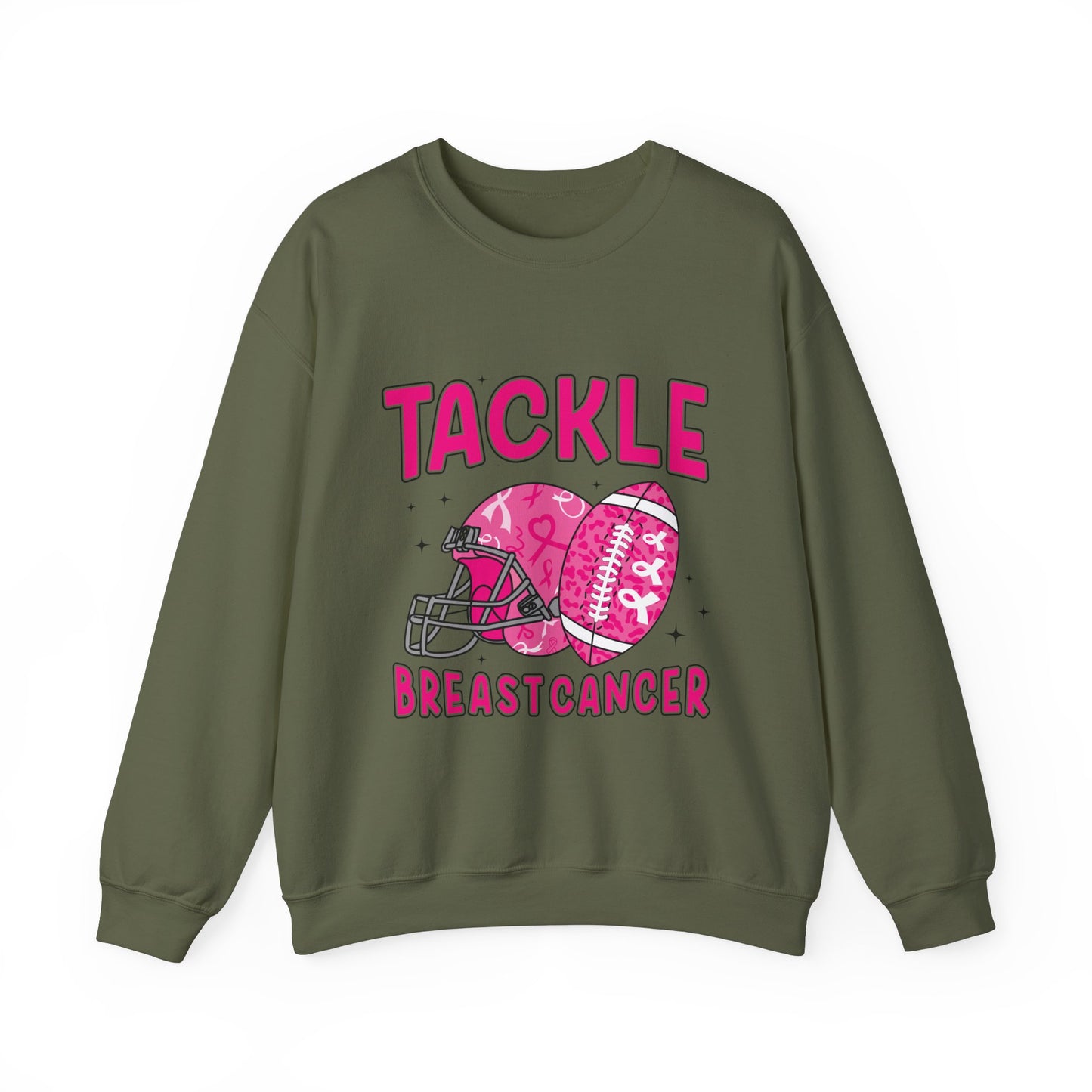 Tackle Breast Cancer Awareness Women's Crewneck Sweatshirt