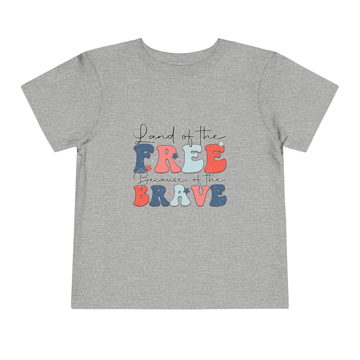 Land of the Free 4th of July Toddler Short Sleeve Tee