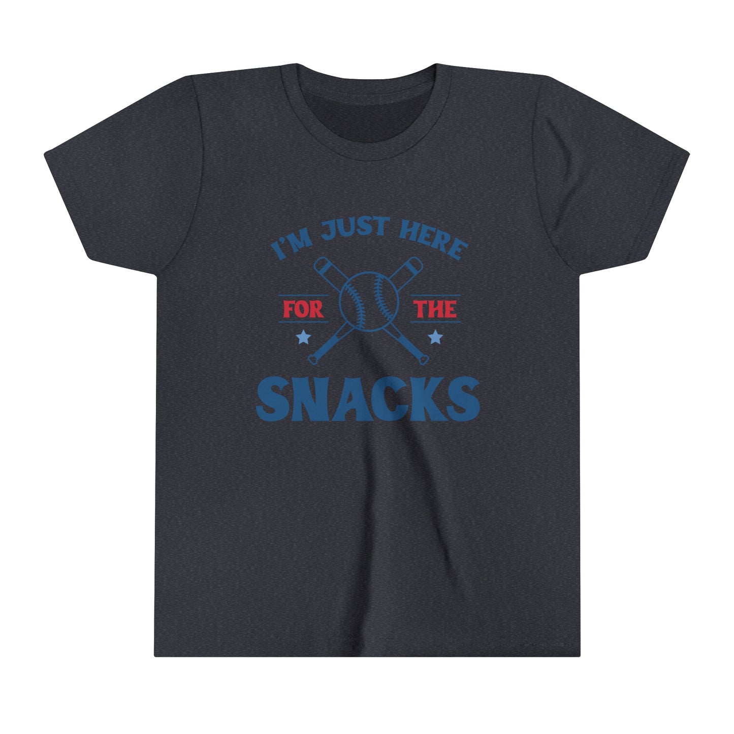 I'm Just Here For The Snacks Kid's Youth Baseball Shirt