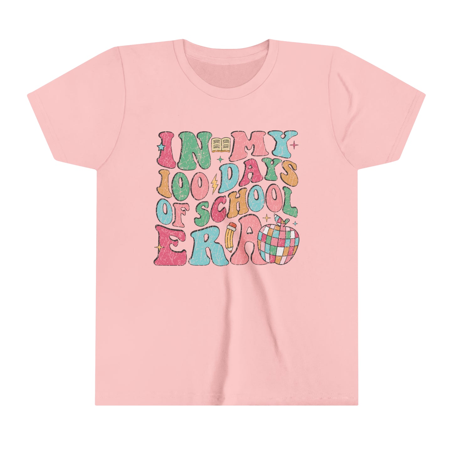 In My 100 Days of School Era Girl's Youth Short Sleeve Tee