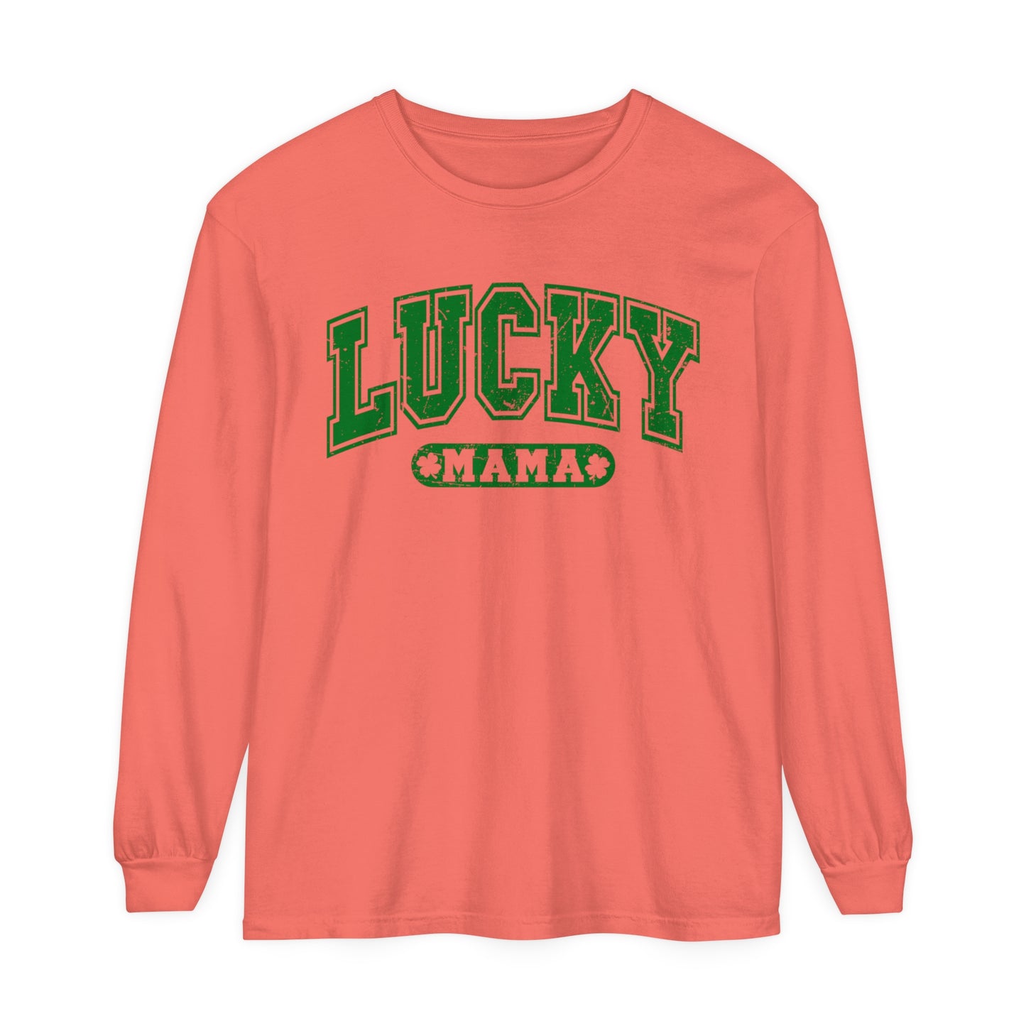 Lucky Mama St. Patrick's Day Women's Loose Long Sleeve T-Shirt