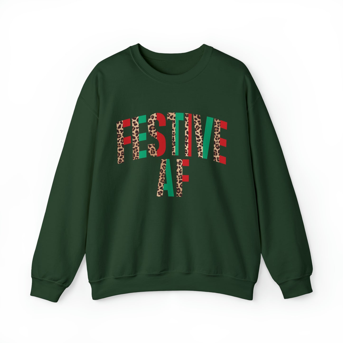 Festive AF Women's Christmas Crewneck Sweatshirt