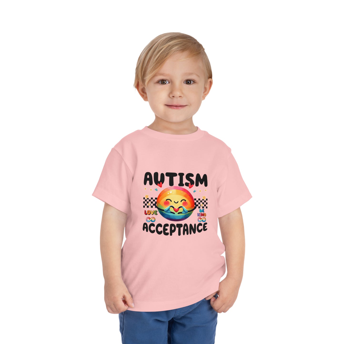 Autism Acceptance Awareness Advocate Toddler Short Sleeve Tee