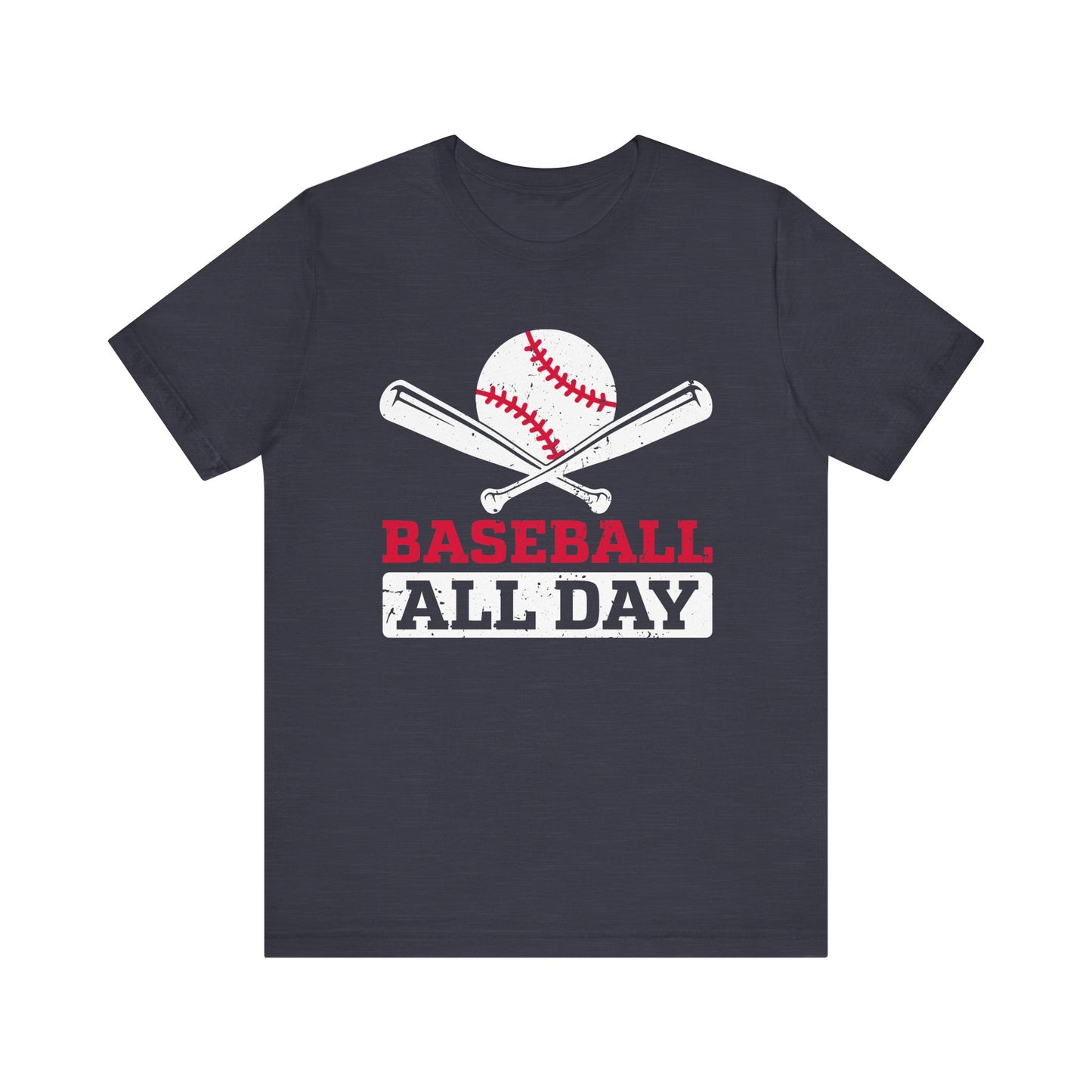 Baseball All Day Adult Unisex Short Sleeve Shirt