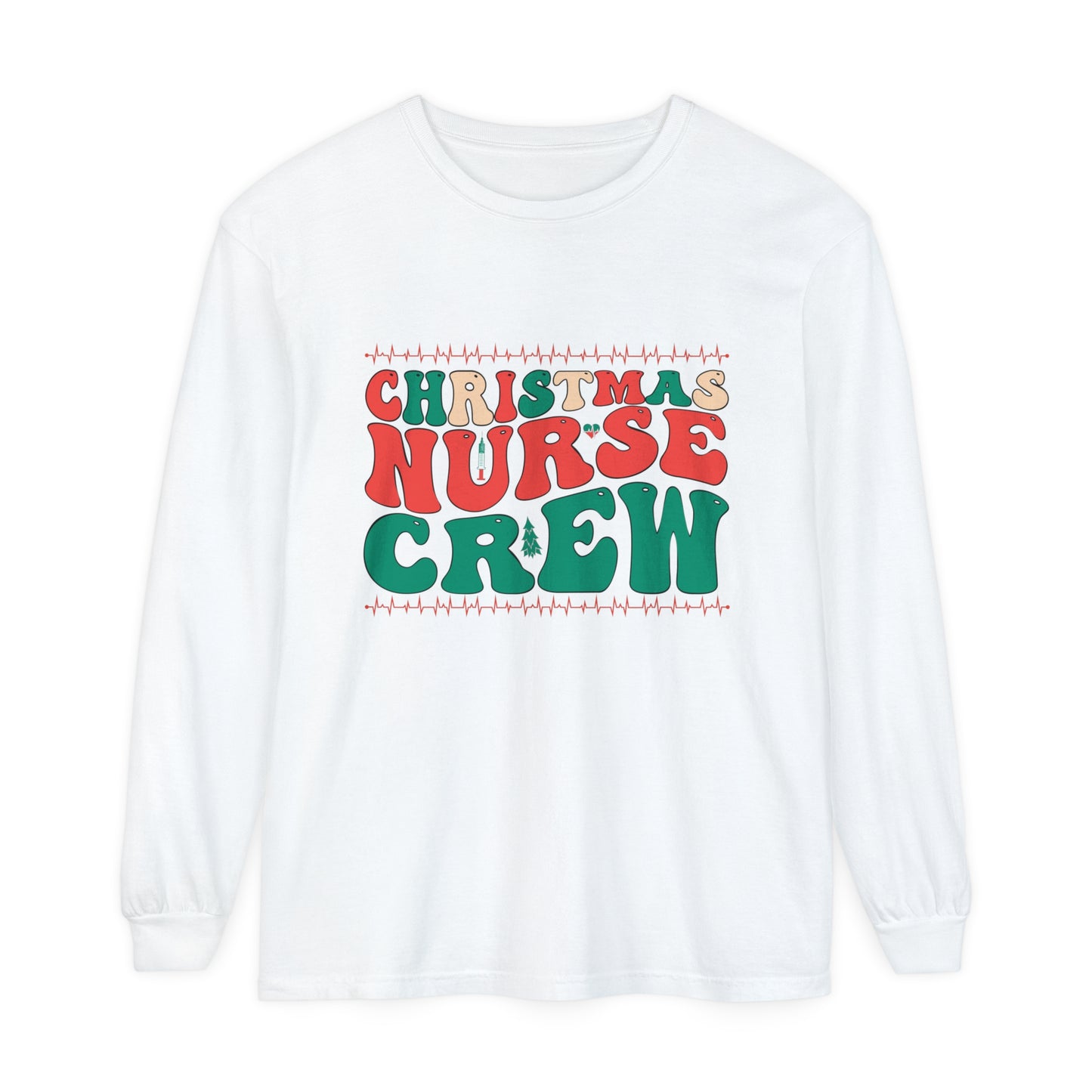 Christmas Nurse Crew Women's Loose Long Sleeve T-Shirt