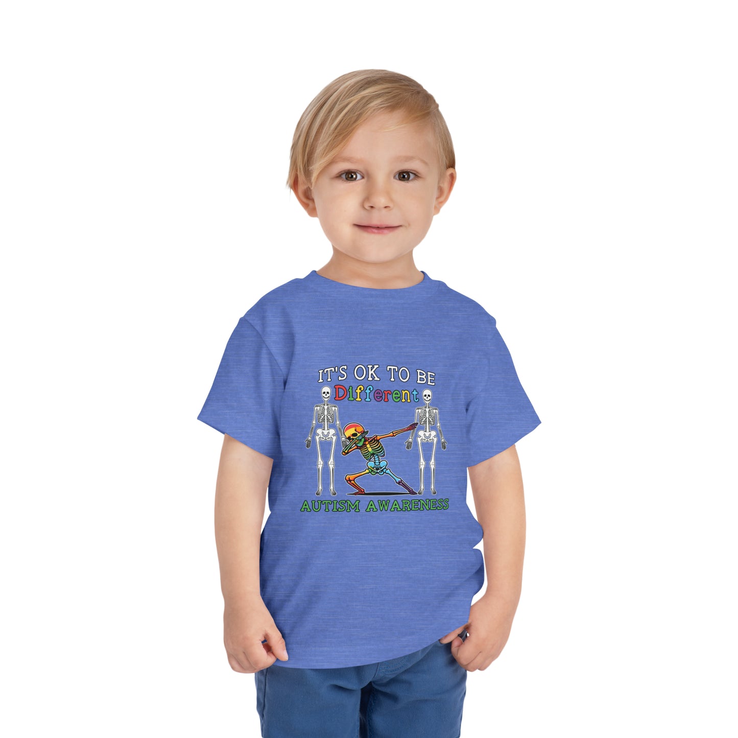 It's Okay to be different Autism Awareness Advocate Toddler Short Sleeve Tee