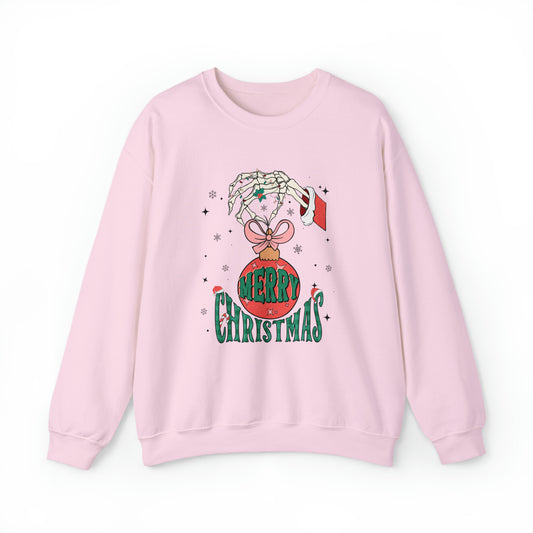 Skeleton Hand and Ornament Women's Christmas Sweatshirt