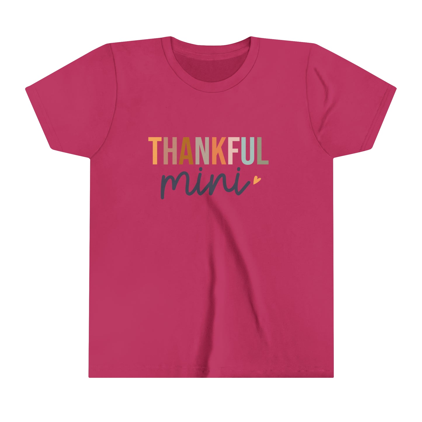 Style 2 Thankful Mini Girl's Youth Short Sleeve Tee