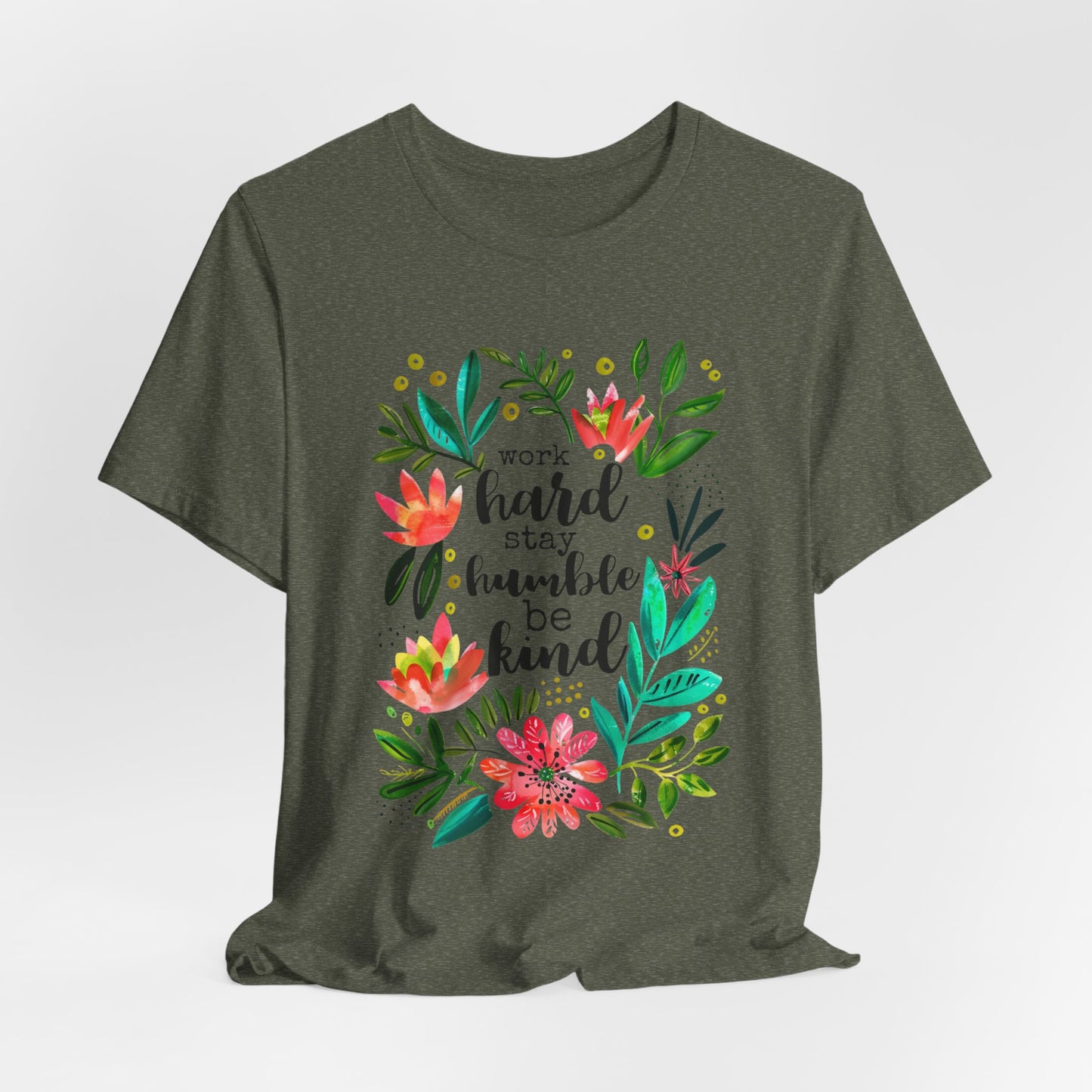 Work Hard, Humble and Kind Women's Inspirational Short Sleeve Tshirt