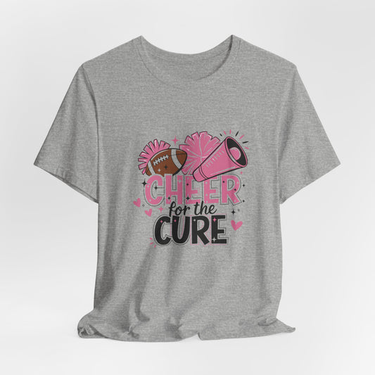 Cheer for the cure Breast Cancer Awareness Short Sleeve Tee