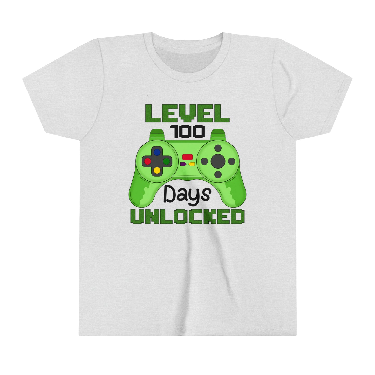 Level 100 Days of School Unlocked School Youth Boy's Short Sleeve Tee