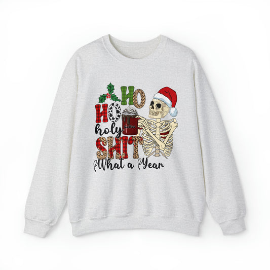 HOHOHO What a Year Women's Christmas Crewneck Sweatshirt