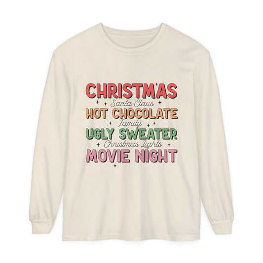 Women's Christmas Holiday Loose Long Sleeve T-Shirt