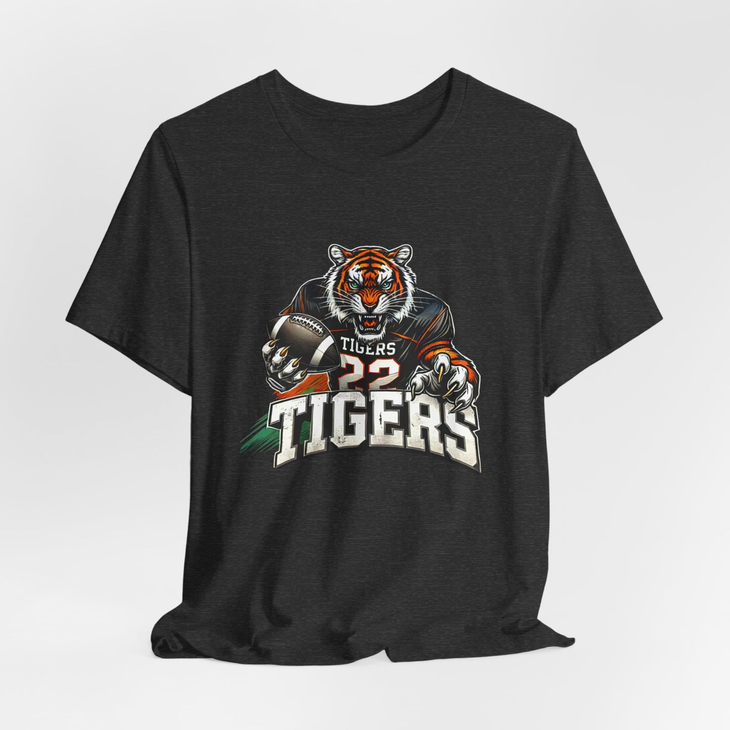 Tigers Football Adult Unisex Short Sleeve Tee